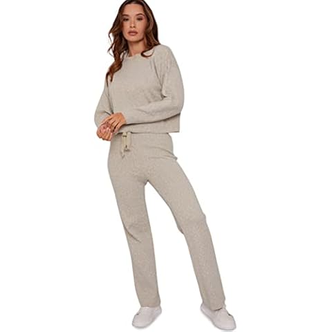 Chi Chi London Women's Leopard Print Loungewear Set in Grey Co-ordinated Outfit, S Cover