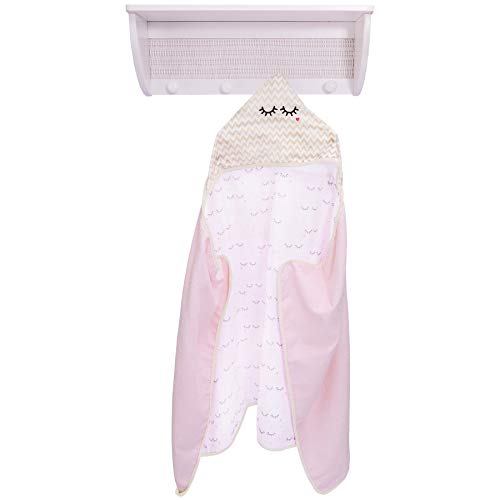 Toalhão de Banho Papi Baby Felpudo Forrado com Capuz Bordado 1, 10M X 80cm 01 Un, Papi Textil, Rosa