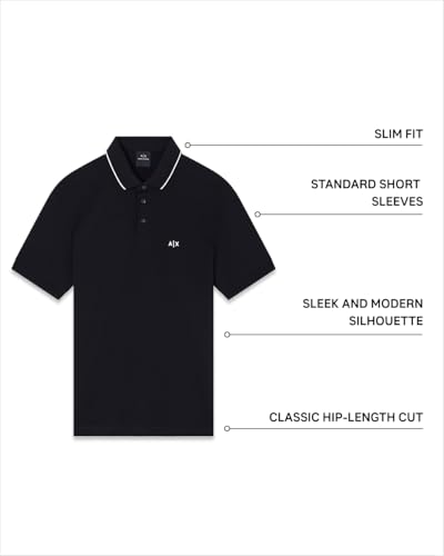 Polo Armani Exchange Essential Slim con logo miniatura 6