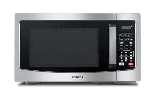 TOSHIBA ML-EM31P(SS)/CA Microwave Oven with Smart Sensor, Easy Clean Interior, ECO Mode, and Sound On/Off, 1.2 Cu. ft, Stainless Steel