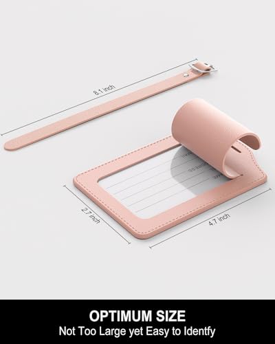 Initial Luggage Tags for Suitcases, 3 Pack TSA Approved Easy to Identify Leather Letter M Travel Tags for Luggage, Travel Essentials Bag Tag Suitcase Identifiers, Cute Hot Stamped Monogram3