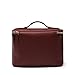 Leatherology Bordeaux Small Train Case – Full-Grain Leather Travel Cosmetic Bag with Water-Resistant Lining, Zippered & Open Pockets, Compact Beauty Organizer