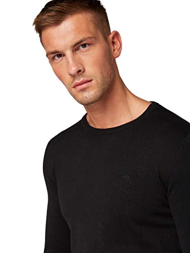 TOM TAILOR Herren 1012819 Basic Strickpullover Mit Crewneck, 29999 - Black, S EU – Ansicht 4