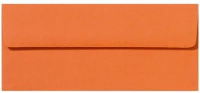 LUXPaper #10 Business Envelopes, Peel & Press, 4 1/8 x 9 1/2, Mandarin Orange