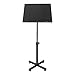 Lectern Podium Stand, Height Adjustable Laptop Table, Portable Presentation Standing Tilting Desktop with Edge Stopper for Classroom/Office & Church (Black)