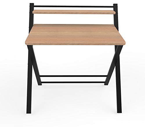 Image of InnoFur Meleti Folding Study Desk (Large)|Foldable Office Table|Adjustable Laptop Cum Computer Table Big (Walnut, Regular)
