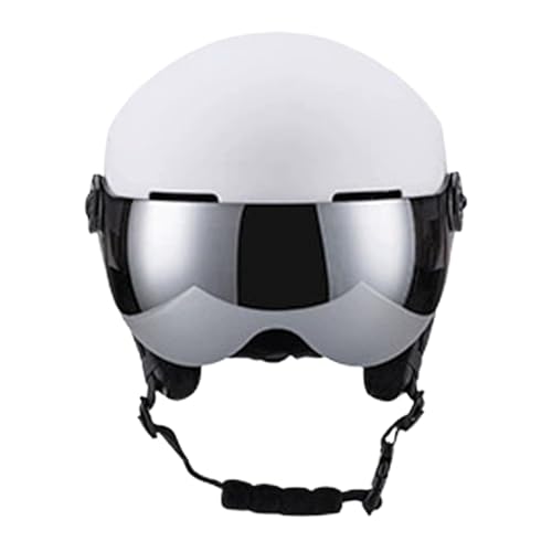 Casco de esquí con máscara integrada para hombre y adulto joven en deportes de nieve
