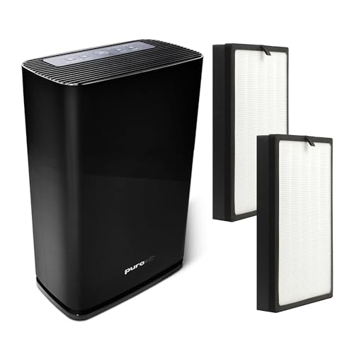 PuroAir 400 HEPA Air Purifier and 2 HEPA Air Filters - Covers 2,000 Sq Ft - Filters Up To 99.9% of Pollutants, Smoke, Pollen, Dust, and VOCs - Quiet HEPA Air Filter - Air Purifiers for Bedroom