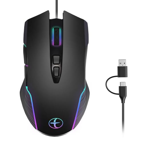 Souris de jeu filaire fini les adaptateurs avec la double prise USB-C A