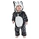 Baby Strampler Winter Warm Flanell Stitch Dinosaurier Einhorn Kostüme, Cute Onesie Schlafanzug Mit Kapuze, Kinder Pyjamas Schlafsack Mit Ärmel Füßen Husky 100 (18-24 Monate)