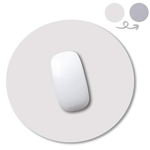 YingStar Alfombrilla de Ratón de Cuero PU Redonda Alfombrilla para Ratón Impermeable PU Leather Doble Cara Mouse Mat Antideslizante Diámetro 250 mm Mouse Pad Piel para Oficina PC Ordenador Juego