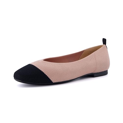 CUSHIONAIRE Women's Splendor Knit Flat with +Memory Foam, Wide Widths Available