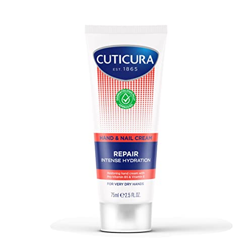 Cuticura Crema Riparazione Mani & Unghie 75ml, Idratazione intensa, Ammorbidente, Protegge la pelle danneggiata, Unghie più forti