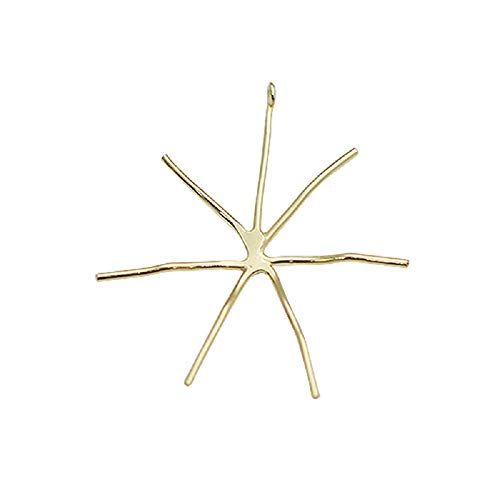 beadsnice 925 Sterling Silver Claw 6 Prong Pendant Setting Blanks DIY Jewelry Findings (Gold Plated)