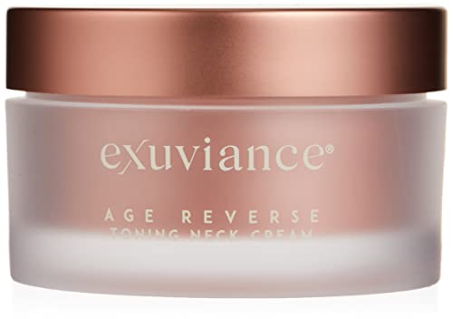 EXUVIANCE AGE REVERSE+ Toning and Firming Neck Cream, Tightens Fine Lines and Wrinkles, Evens Tone, Anti-Aging Décolletage Moisturizer with Advanced Peptide Formula, Bakuchiol, Vitamin E, 4.4 oz