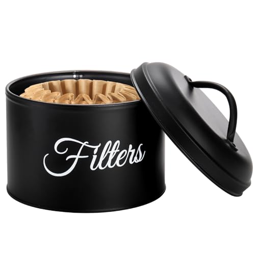 Round Metal Coffee Filter Holder Black