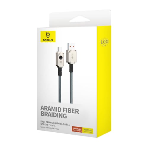 Image of Baseus Unbreakable Series Fast Charging Data Cable USB to Type-C 100W 1m Stellar White