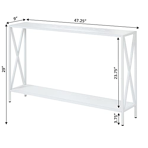 Convenience-Concepts-Tucson-Console-Table-with-Shelf-White 31tsdd5zsmS
