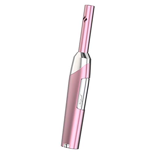 Navpeak - Accendino a torcia con combustibile visibile, antivento, con fiamma dritta, per cucina, cucina, barbecue, sigari (butano non incluso) (rosa)