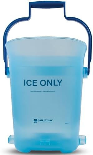 San Jamar Plastic Light Duty Ice Tote, 6 Gallons, Blue