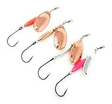 Prime Lures Weighted Fishing Spinners Real Silver (Orange/Copper, Pink, Silver/Copper, Copper)