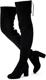 Vepose Women's Thigh High Over The Knee Boots, 3' Inch Block Chunky Heel Fashion Boot for Lady, 992 - Suede...