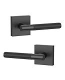 Asidrama 2 Stück schwarze Attrappe-Türgriffe, nicht drehend, dekorativer Türgriff mit Türknäufen für Schrank, französische Doppeltüren, Speisekammer und Innenbereich, Push/Pull Use 124