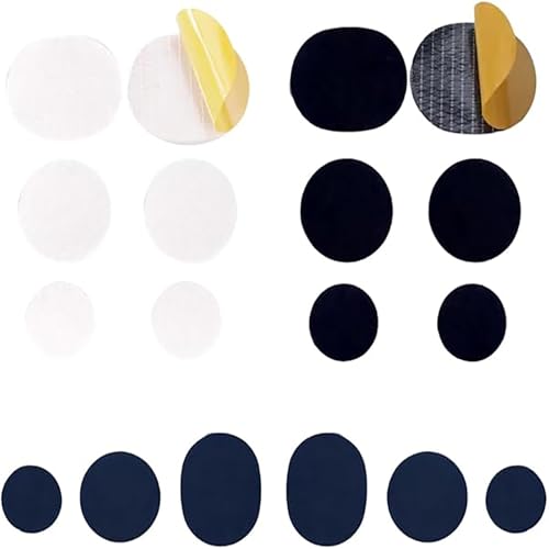 Image of 18 Pcs Self-Adhesive Shoe Repair Patches for Quick Fixing, Shoe Glue Sole Repair, Fabric for Sneakers and Boots(Black White Blue)