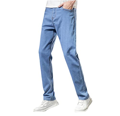 Jean homme bleu clair classique coupe droite taille 36 pantalon denim