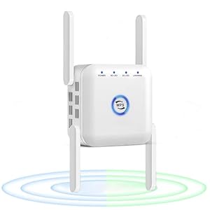 WiFi Extenders Signal Booster, 2024 Release WiFi Repeater for Home Dual Band 5GHz/2.4GHz 1200Mbps, Wireless Internet Repeater Covers Up to 10000 Sq.ft, with Ethernet Port,1-Tap Setup – White