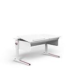 moll runner compact schreibtisch Schrägstellbare Tischplatte moll Champion Left up Kinderschreibtisch, Korpus Weiß - Seiten Weiss, 72 x 121 x 53 cm