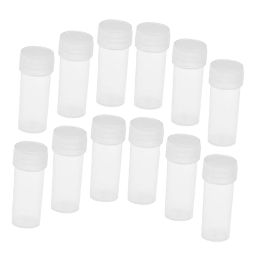 Unomor 100pcs Sample Storage Bottles Empty Test Tubes with Cap Versatile Containers for Liquids Reagents and Items for Lab and Personal Use