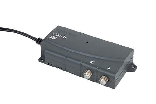 Labgear Amplificateur de Signal TV, amplificateur de Distribution de Signal 1 Voie avec connexions de Type F, Filtre 4G et 5G, amplificateur d'antenne TV intérieure pour FM/Dab, Conforme à la Norme