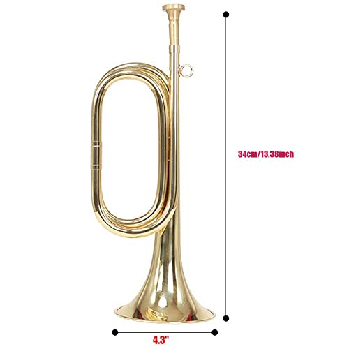 Tzong B Flat Military Cavalry Scouting Trumpet Bugle With Mouthpiece For School Band Cavalry Beginner Military Orchestra #TOP3