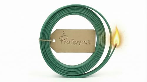 profipyro.de Zündschnur Rolle 5m * Grüne Visco ~2-2 5mm * 10m/5m wählbar * Anzündlitze Brenndauer: 100 Sek./Meter - Anzündlitze Stoppine Anzündschnur Fuse