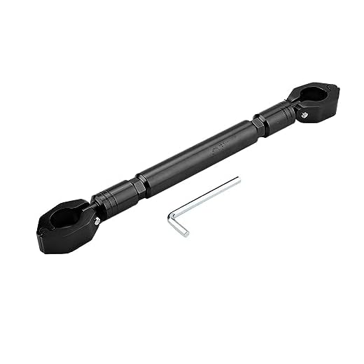 Barra de Equilibrio de la Motocicleta, Barra de Barra Universal de Aleación de Aluminio de 22 mm Barra de Manillar Reforzar la Palanca(Black)