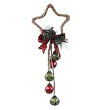 Fácil de usar: el diseño superior hueco en forma de estrella de la campana de Navidad hace que sea muy fácil de usar. Puede colgarla en árboles de Navidad, puertas, ventanas, paredes e incluso jardines. Las campanas pueden traer tonos de llamada claros y dulces, agregar sonidos alegres al festival y brindarle paz interior.