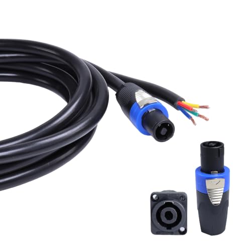 Image of 1-Pack 6 Feet 4 Conductor Speakon to Bare Cable, 12 Gauge, 4 Cords