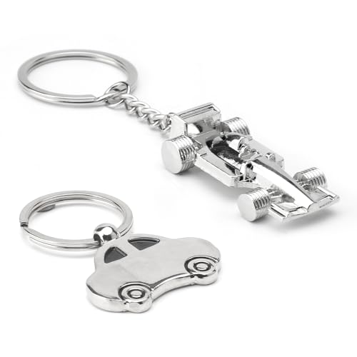 WOKICOR Renn Schlüsselanhänger, 2 Stück Metall-Rennschlüsselanhänger, Sport-F1-Schlüsselanhänger, Formel 1 Fans von Rennen, Rennauto Keychain, Tolles Geschenk für Jungen oder Herren, Auto Modell., 3.74 €
