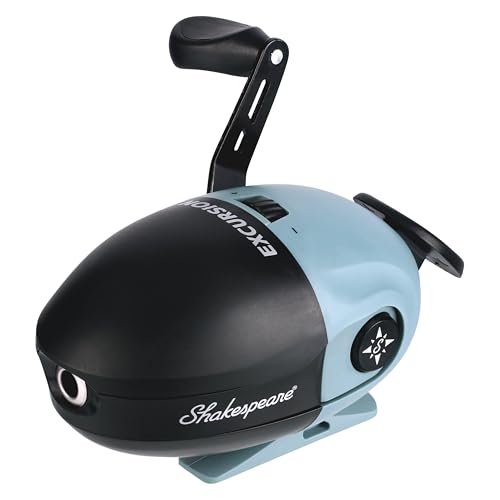 Shakespeare Excursion Spincast Fishing Reel Size 10 Ultra-Ergonomic Reel Design Stamped Steel Handle Arm Pre-spooled with Stren Line