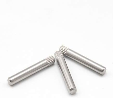 Ochoos 5pcs M2- M2.5 Socket Tail locating pins dowels Knurled Cylindrical pin Dowel 304 Stainless Steel 8mm-20mm Length - (Length: 2.5mmx18mm)