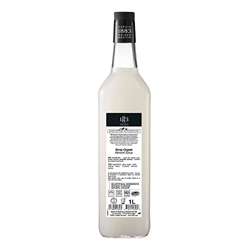 Image of 1883 Maison Routin Syrup for Drinks, Made In France (33.8 Fl Oz, Almond Glass)