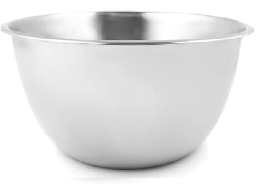 Nobel Stainless Steel Mixing Bowls, Nesting Bowls for Meal Preparation Kitchen Baking, Heavy Duty & Dishwasher Safe, Space-Saving Storage Bowl, 26 cm Diameter, 5 Litre Capacity