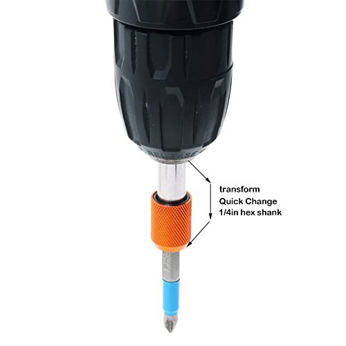 Autotoolhome ZH0625001 2 Pieces Quick Change Bit Holder Magnetic 1/4 Inch Hex Shank Drill Bit Extension For Screwdriver Bits Nuts Drills Socket Driver Adapter thumb #4