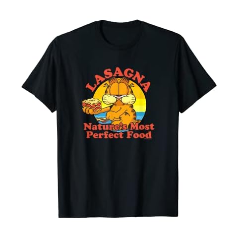 Garfield Lasagna Nature's Most Perfect Food Garfield Circle T-Shirt Cover