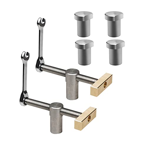 2 Pcs Bench Dog, Dog Clamps Woodworking 3/4 Inch With 4 Pcs 19 Mm Bench Dogs Hole Adjustable Workbench Bench Dogs Stainless Steel Brass Fixture Vise Benches Carpenter Tool (19 Mm) #TOP6