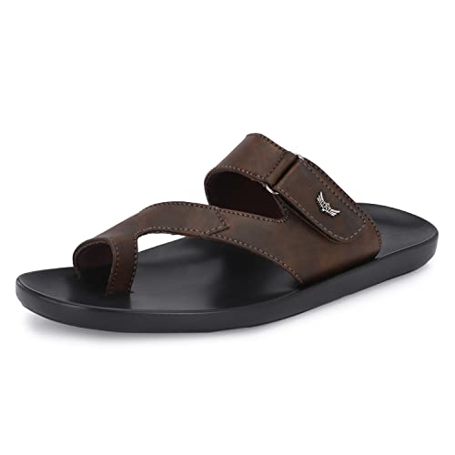 Image of Azzaro Black Men's Sandals | Stylish Strap Sandal with Grip Insole | Comfortable Casual Footwear for Office, Travel & Everyday Walking