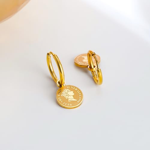 Image of Rubans Demi Fine Stainless Steel Hoop Earrings Daily Gift for Women & Girls