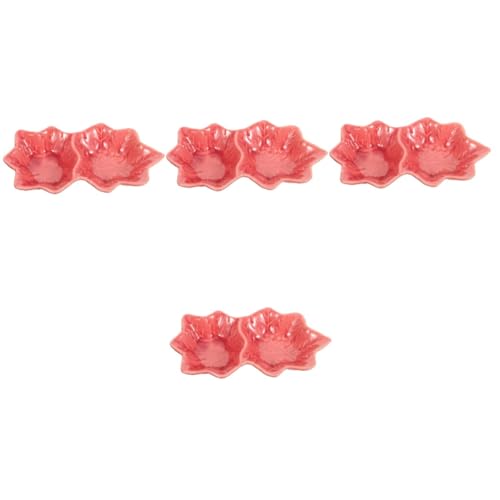 FRCOLOR 4 Humidificadores De Aceite Esencial con Doble Compartimento Diseño De Hoja De Arce con Forma De Grieta De Hielo para Tartas Difusores De Aceites Esenciales Soporte Grande