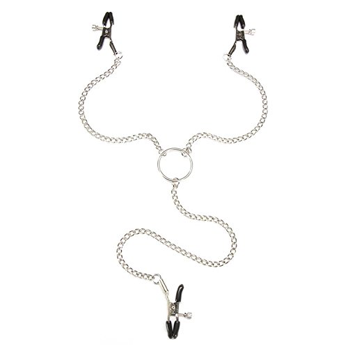 The Bondage Locker Fetish Nipple and Clitoris Clamps with Connective Chain